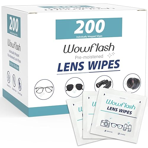 200 Count Lens Wipes for Eyeglasses, Eyeglass Lens Cleaning Wipes