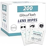 200 Count Lens Wipes for Eyeglasses, Eyeglass Lens Cleaning Wipes Pre-moistened Individually Wrapped Sracth-Free Streak-Free Eye Glasses Cleaner Wipes for Sunglass, Camera Lens, Goggles