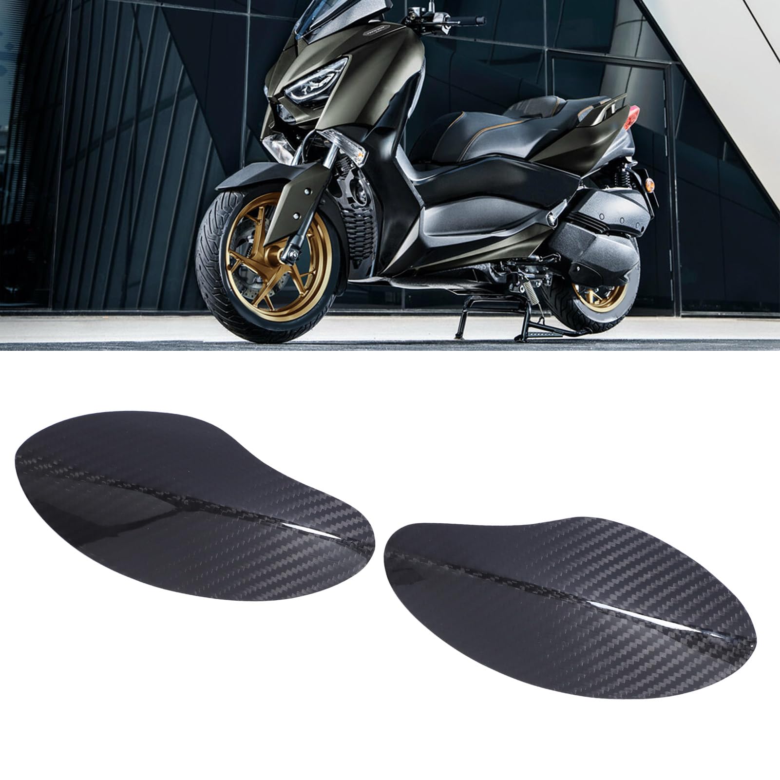 Lot de 2 Protections Latérales de Moto en Fibre de Carbone Anti-rayures, Protection Latérale Anti-collision de Remplacement pour Xmax 125 250 300 400