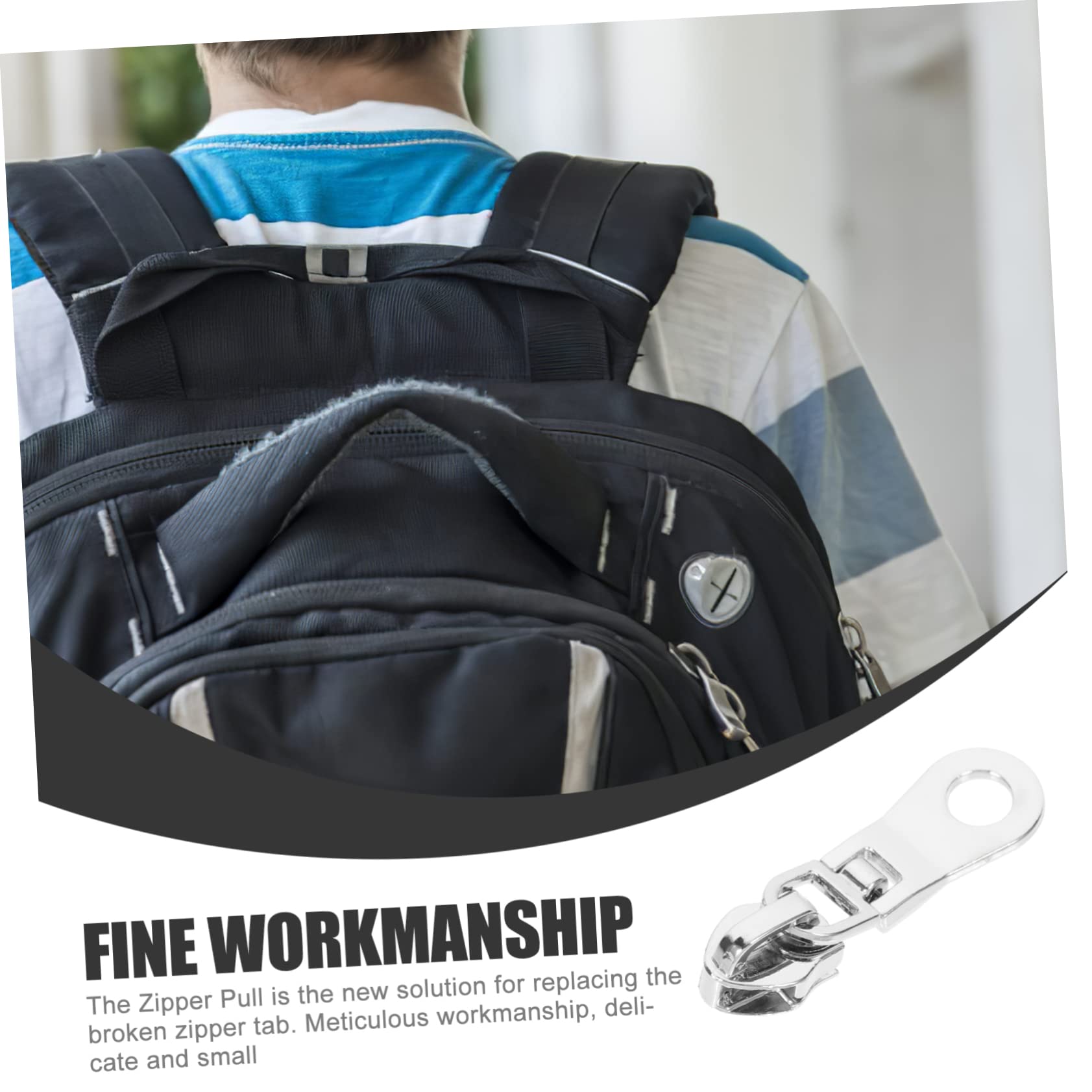 SHINEOFI 30piezas Tiradores De Metálicos Para Ropa y Accesorios De Equipaje Kit De Reparación De Para y Mochilas Instalación y