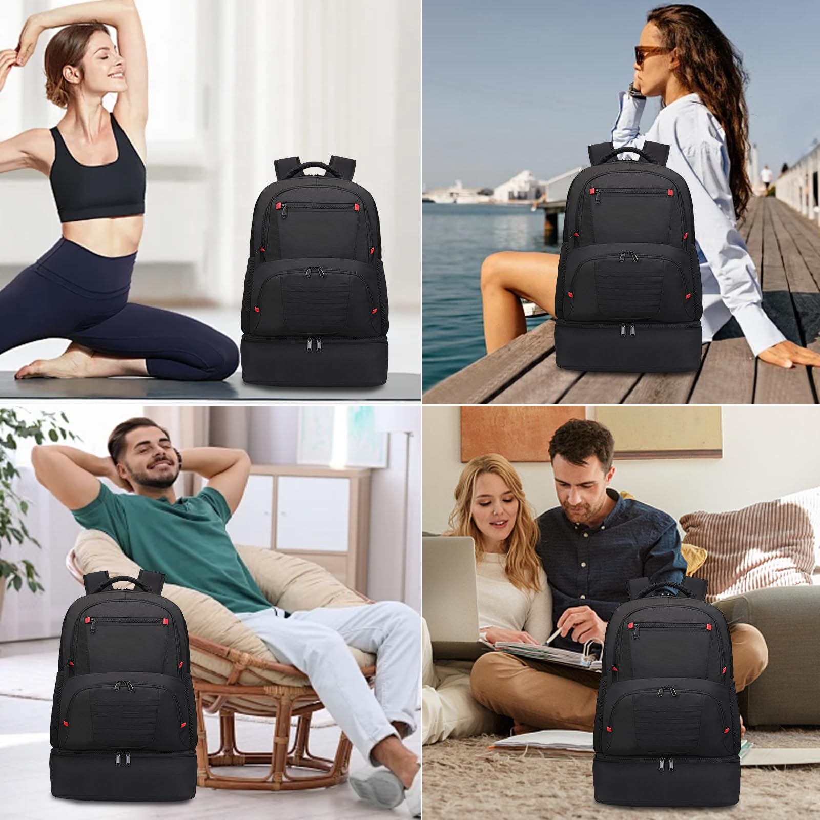 seyfocnia reisetasche mit schuhfach, Reisetasche für Die Nacht Duffle Bag, Weekender Travel Bag krankenhaustasche, große Handgepäcktasche, Reisetasche für Damen und Herren