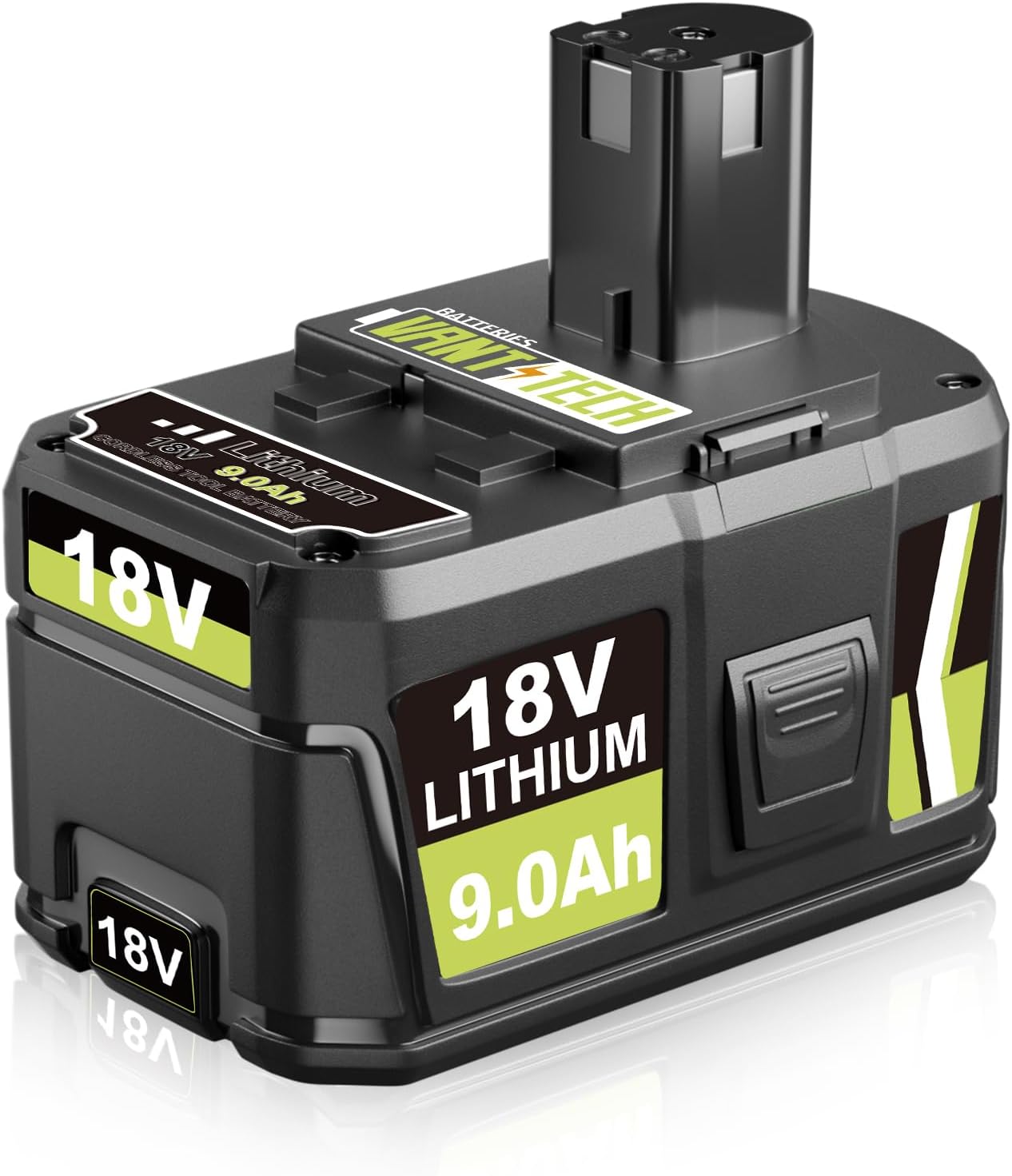 VANTTECH P109 18V 9.0Ah Lithium Battery Replacement for Ryobi 18V Battery P102 P103 P104 P105 P107 P108 P109 Compatible for Ryobi 18V Cordless Tools