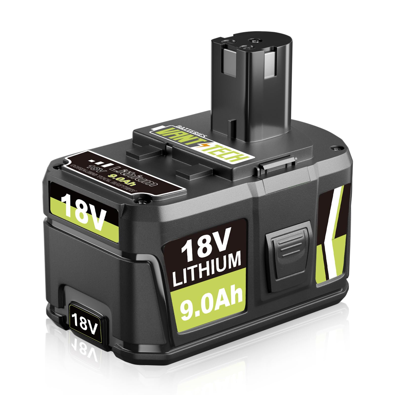VANTTECH P109 18V 9.0Ah Lithium Battery Replacement for Ryobi 18V Battery P102 P103 P104 P105 P107 P108 P109 Compatible for Ryobi 18V Cordless Tools