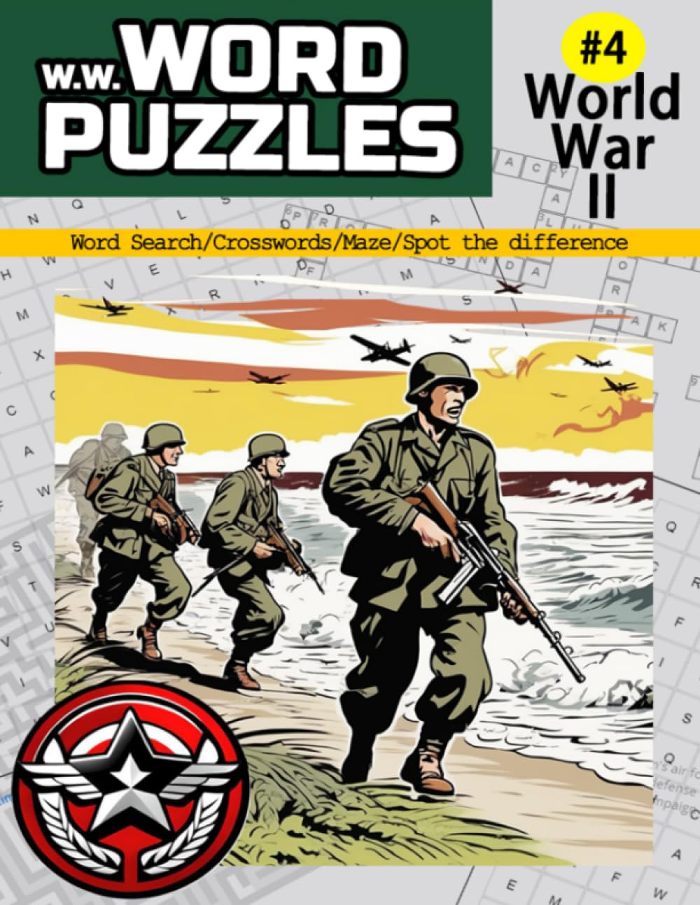 World War Word Puzzles #4: Crosswords - Word Search - Maze - Spot the difference