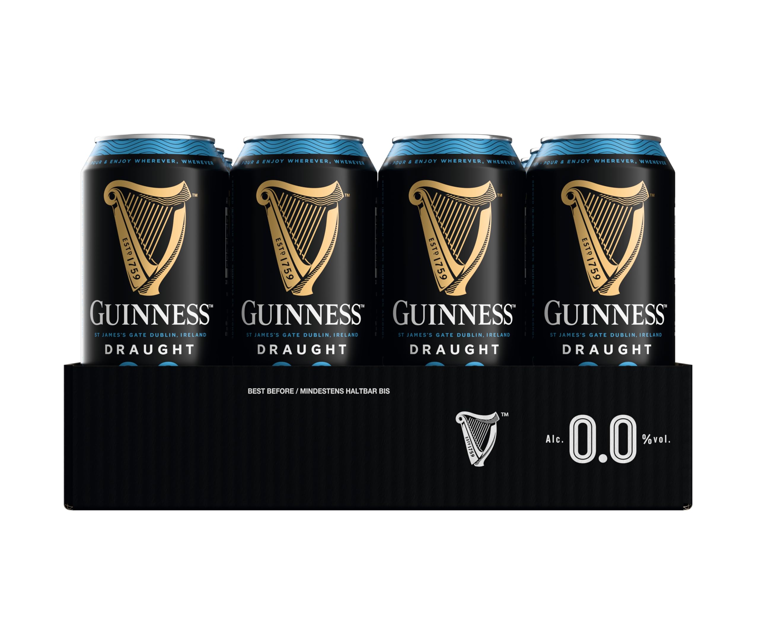 Guinness Draught 0.0 Alkoholfrei 24x0,44 L Dose