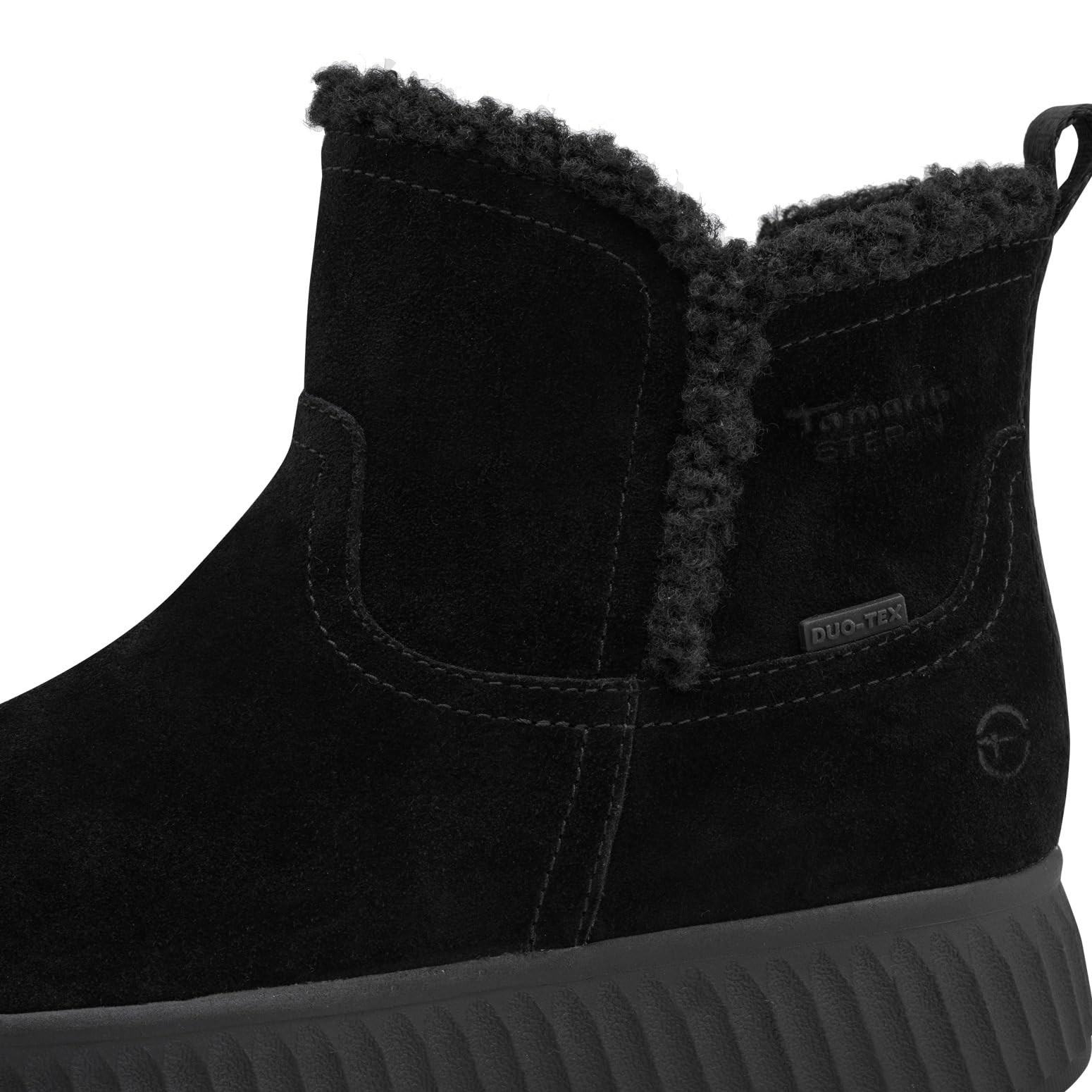 Tamaris Damen WIDE FIT Stiefelette aus Leder Step-In, Black, 40 – Ansicht 4
