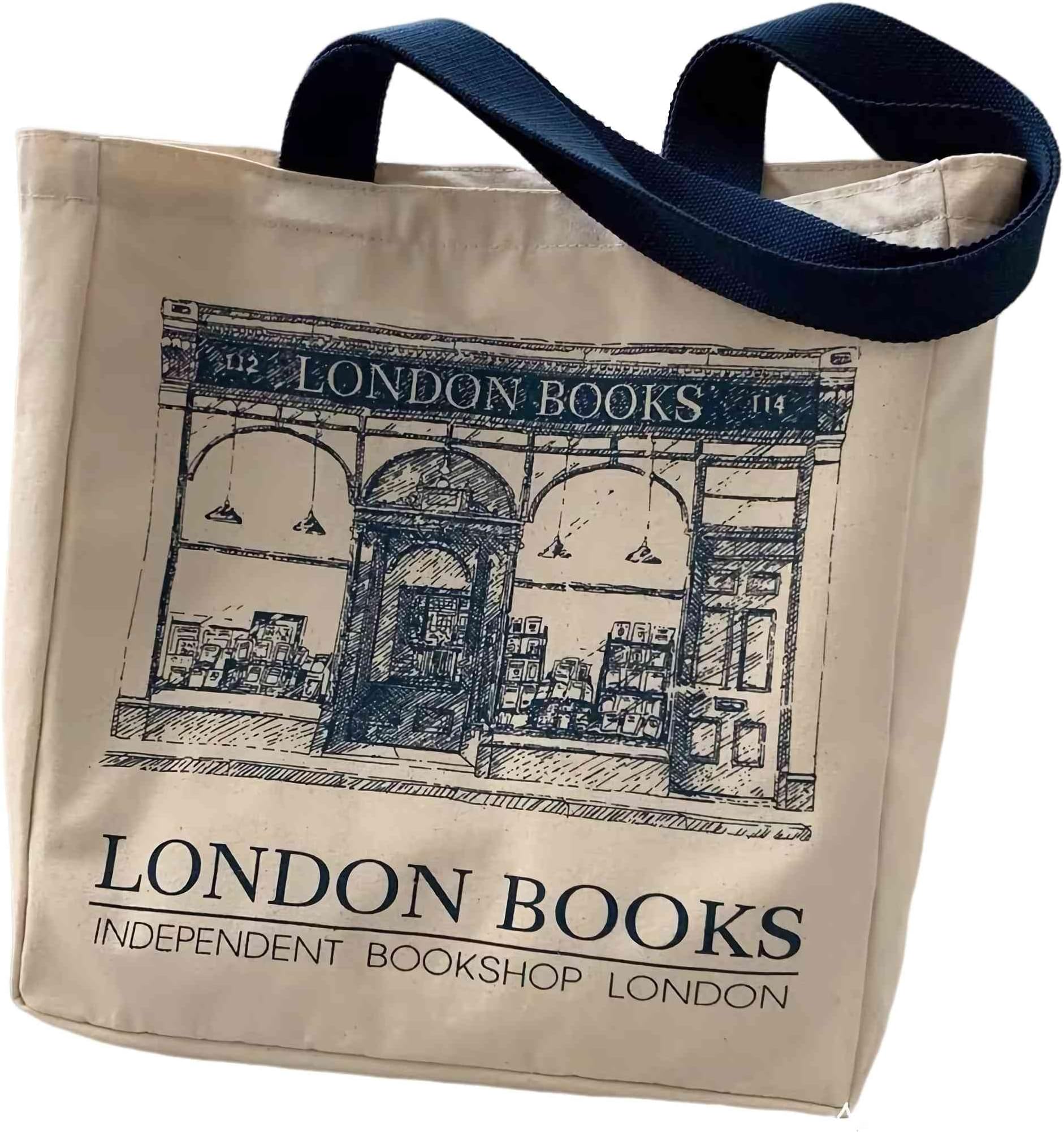 canvas tote bag for women, book tote bag aesthetic with zipper, cute small book tote, Portable Washable for Women Grocery Shopping Gift Bag for Birthday Teachers' Day