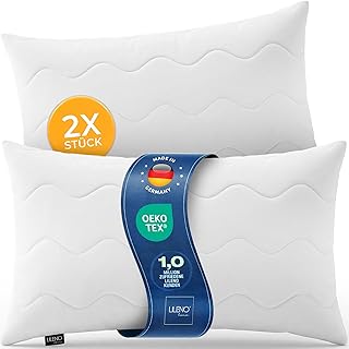 LILENO HOME Allergiker Kopfkissen 40x80 (2er Set) – 95°C waschbar, Oeko-Tex & Made in DE – Kissen 40x80 anpassbar für himmlischen Schlaf – Haut schmeichelndes & geruchsfreies Pillow
