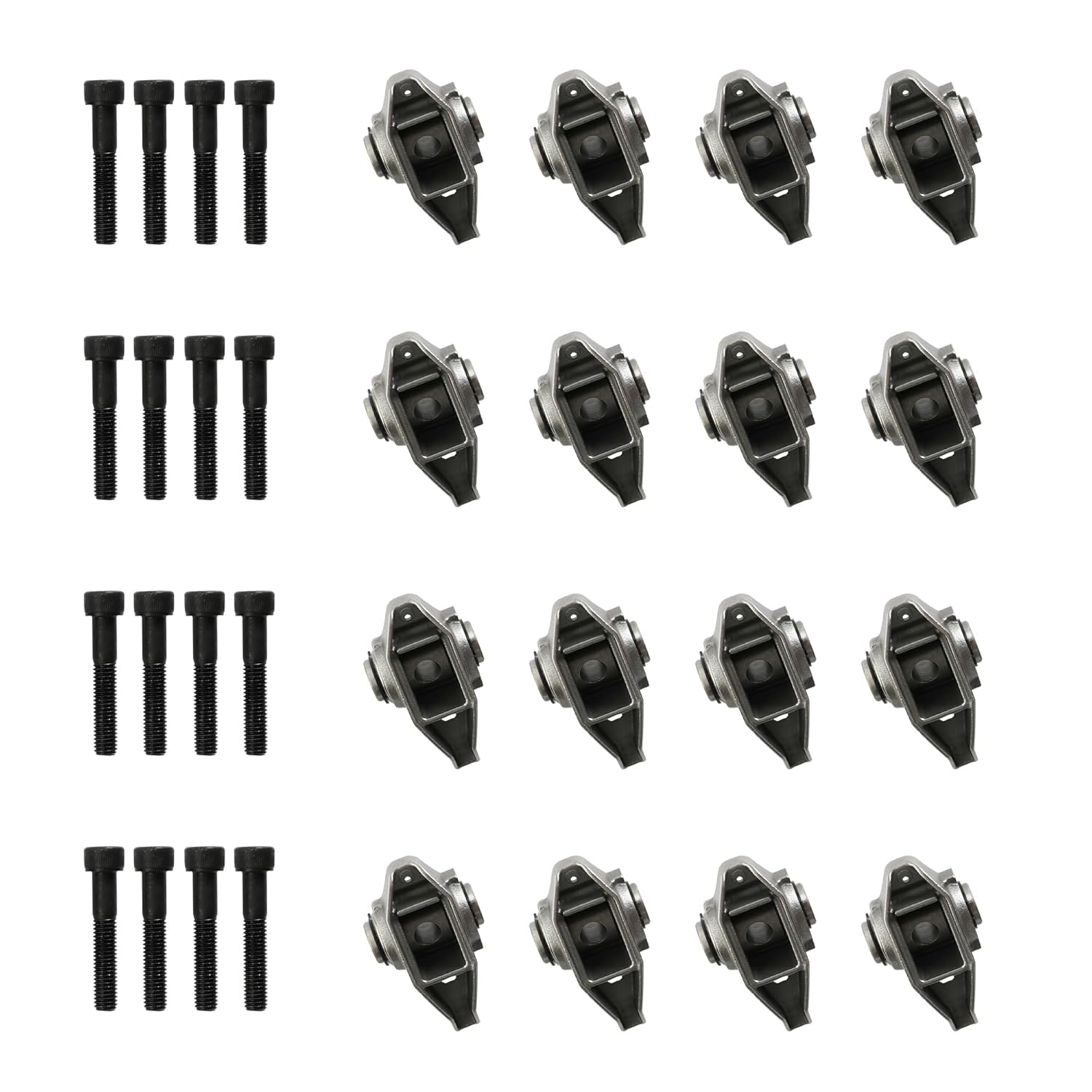 Engine 16 Pcs LS Rocker Arms w/Installed Upgraded Trunion Kit Fit for GM LS 4.8L 5.3L 5.7L 6.0L LS2 LS6 LQ4 LQ9 LY5 LM7 L33 Replacement 10214664 12681275
