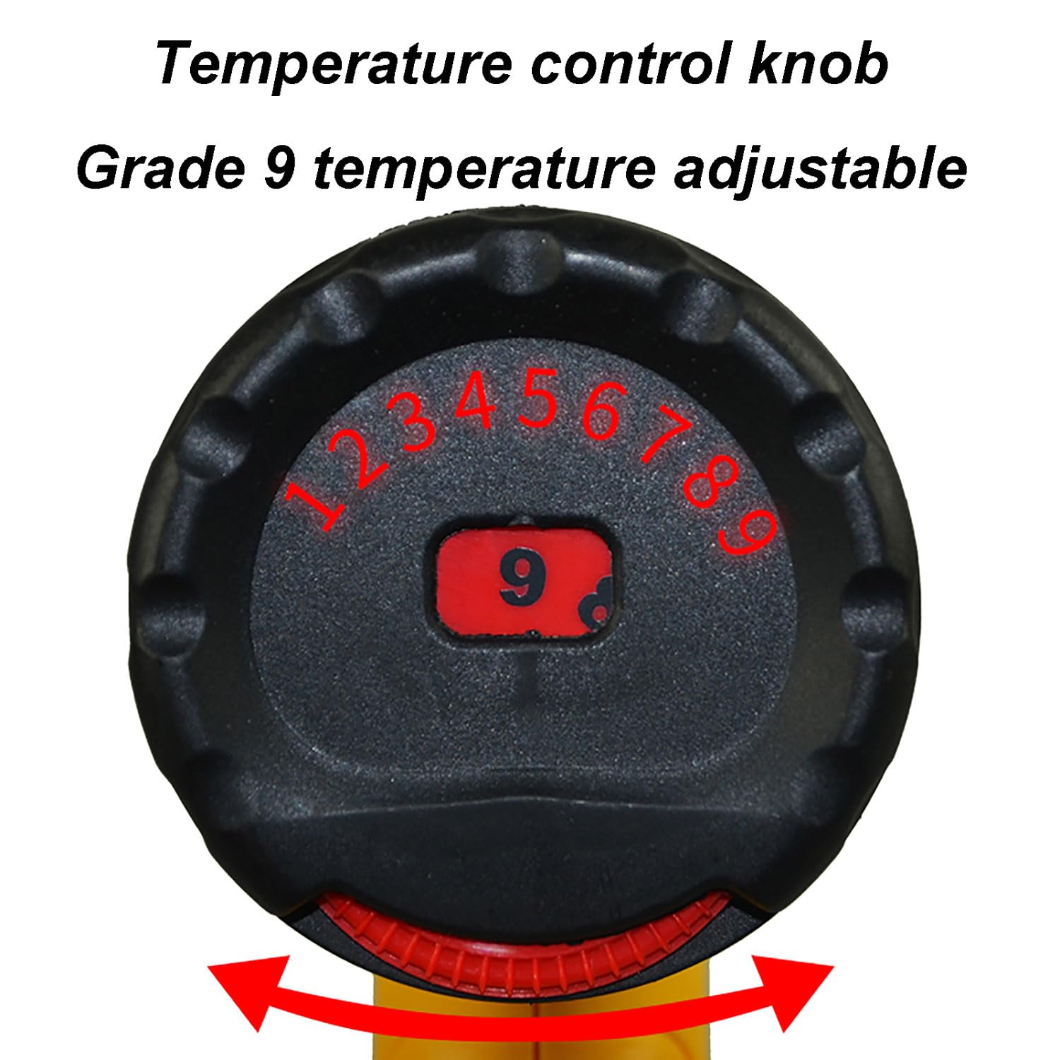 Schrumpfmaschine für Weinkapseln - PVC Versiegelung 40-600℃, 9 Stufen einstellbar, 1600W Schrumpfpistole für PVC/PP/POF Flaschenverschlüsse