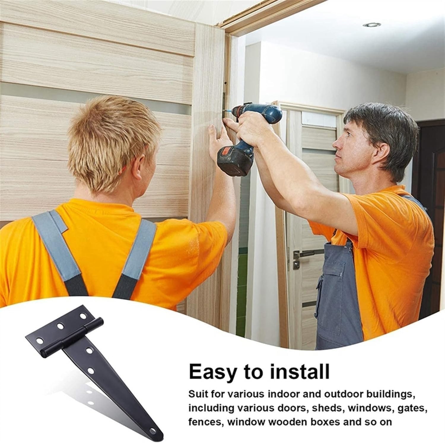Scharniere, 6 Stück Edelstahl-Hardware in T-Form mit Scharnieren