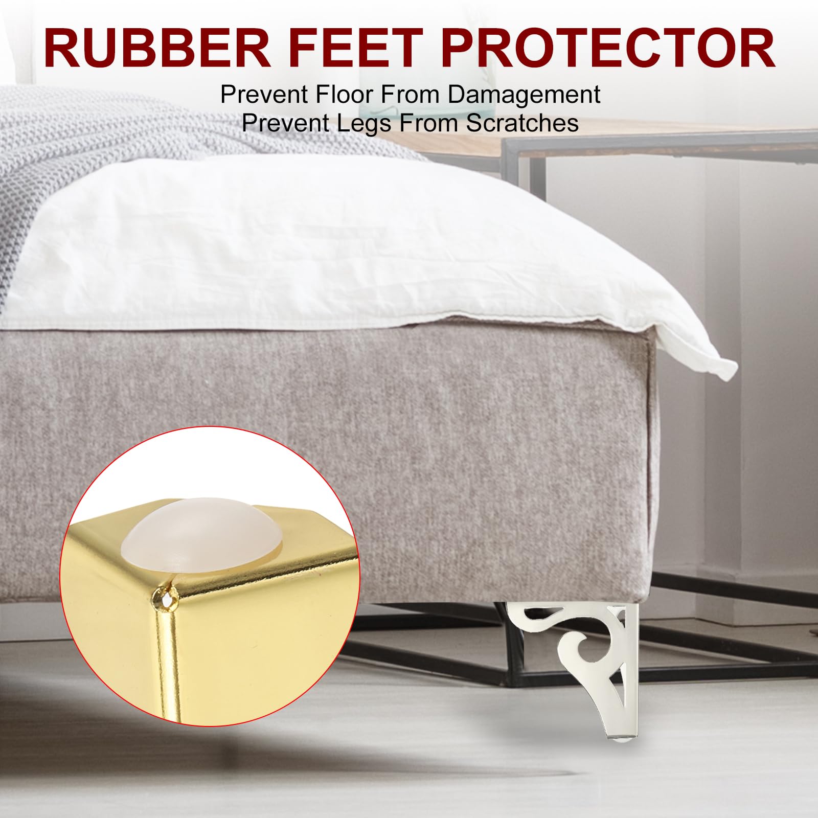 PATIKIL 3.7 Inch Hollow Out Furniture Legs - Image 3
