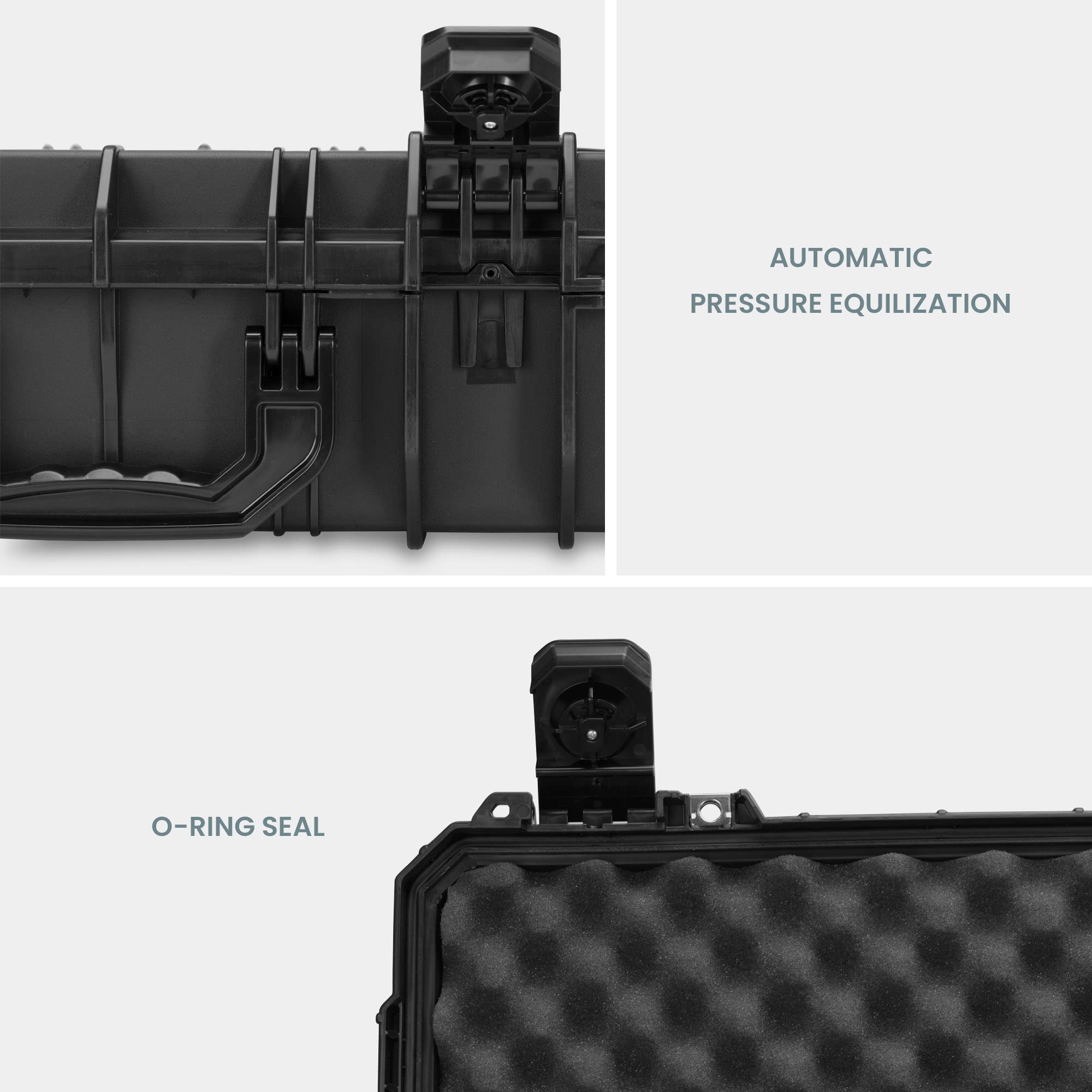 Seahorse 1530 Heavy Duty Hard Protective Rifle Case - TSA Approved/Mil Spec / IP67 Waterproof/USA Made for Rifles, Shotguns, Telescopes, Car Utility Rack, Guitars, Rooftop Rack