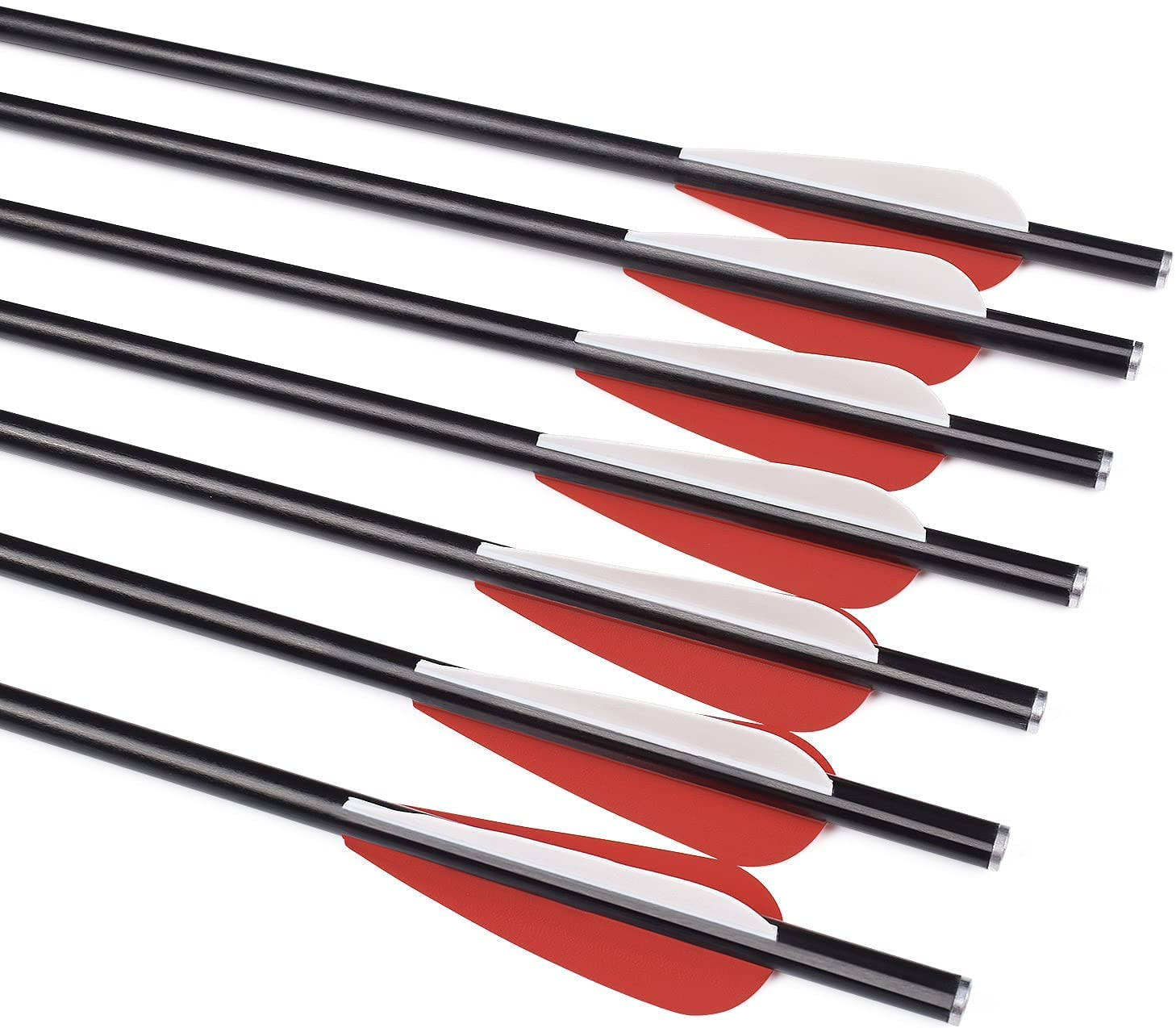 Arbalète boulons flèches Fibre de Verre 12 "14" 16 "Chasse tir à l'arc Cible flèche avec remplacé 100 Pointes de flèche Plates encoches - 4