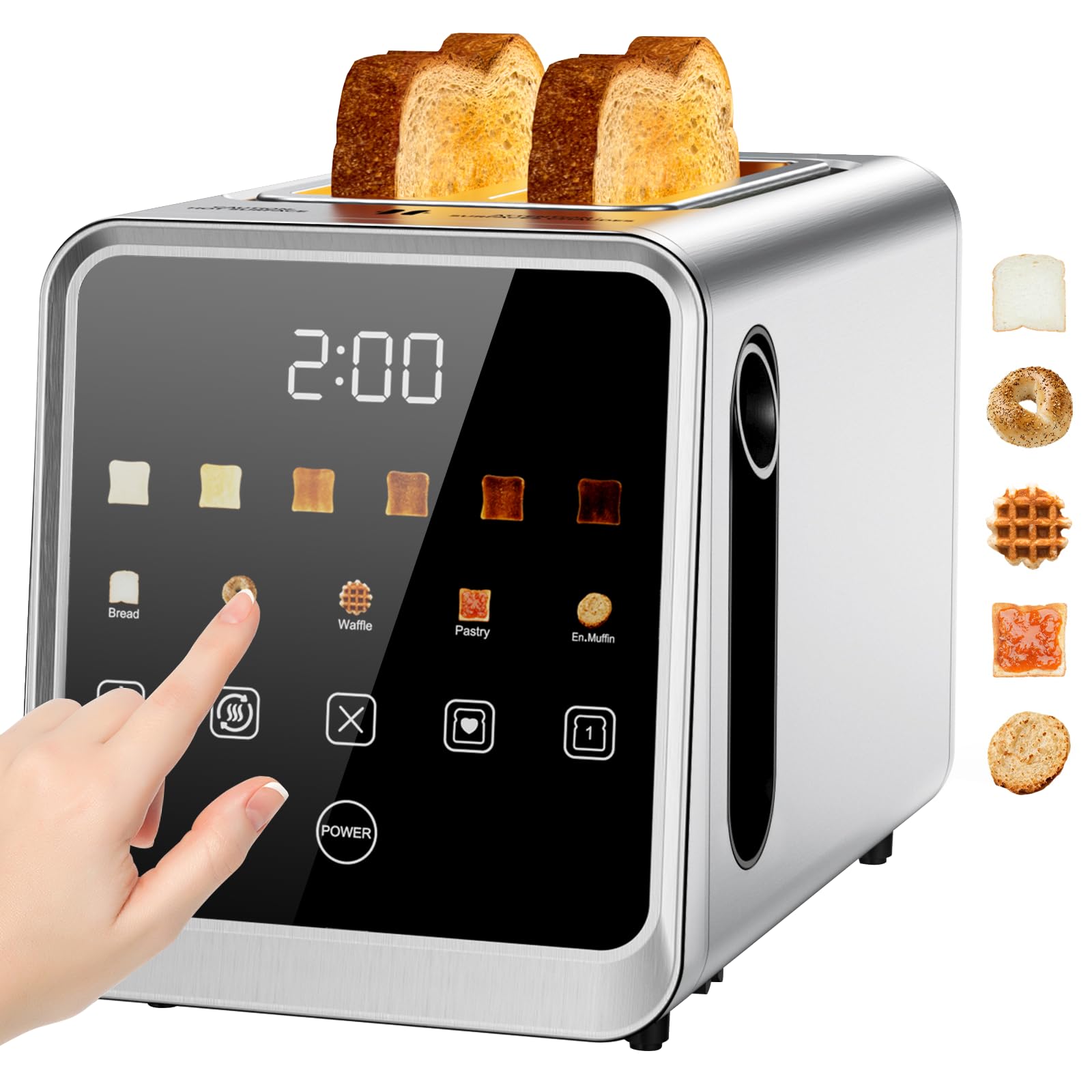【SD31856】Re:Sense Amazon.com: Toaster 2 Slice with Touchscreen, 1.5