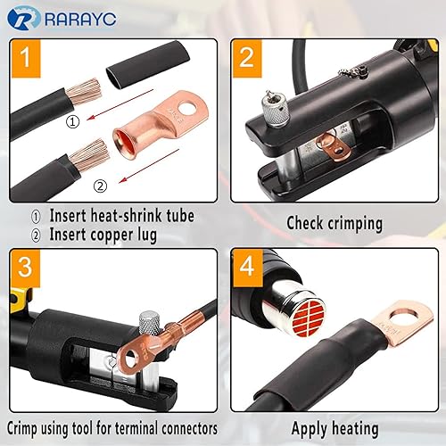 Miniatura 3 de Kit de poste superior de terminal de batería con tapa, terminales de cobre, termorretráctil y poslavadora