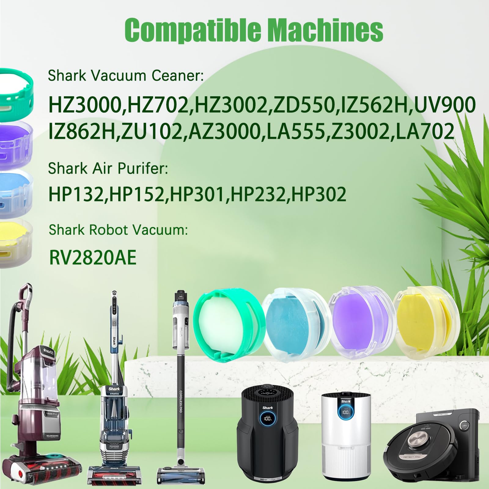 Odor Neutralizer Replacement compatibility Shark ZU102 LA702 UZ565H HZ3002 IZ862H AZ3000 AZ3002 HZ3000 HZ3002 IZ862H IZ562H ZD550 Stratos Upright Vacuum,shark 1541FC3000 Vacuum Replacement Cartridges