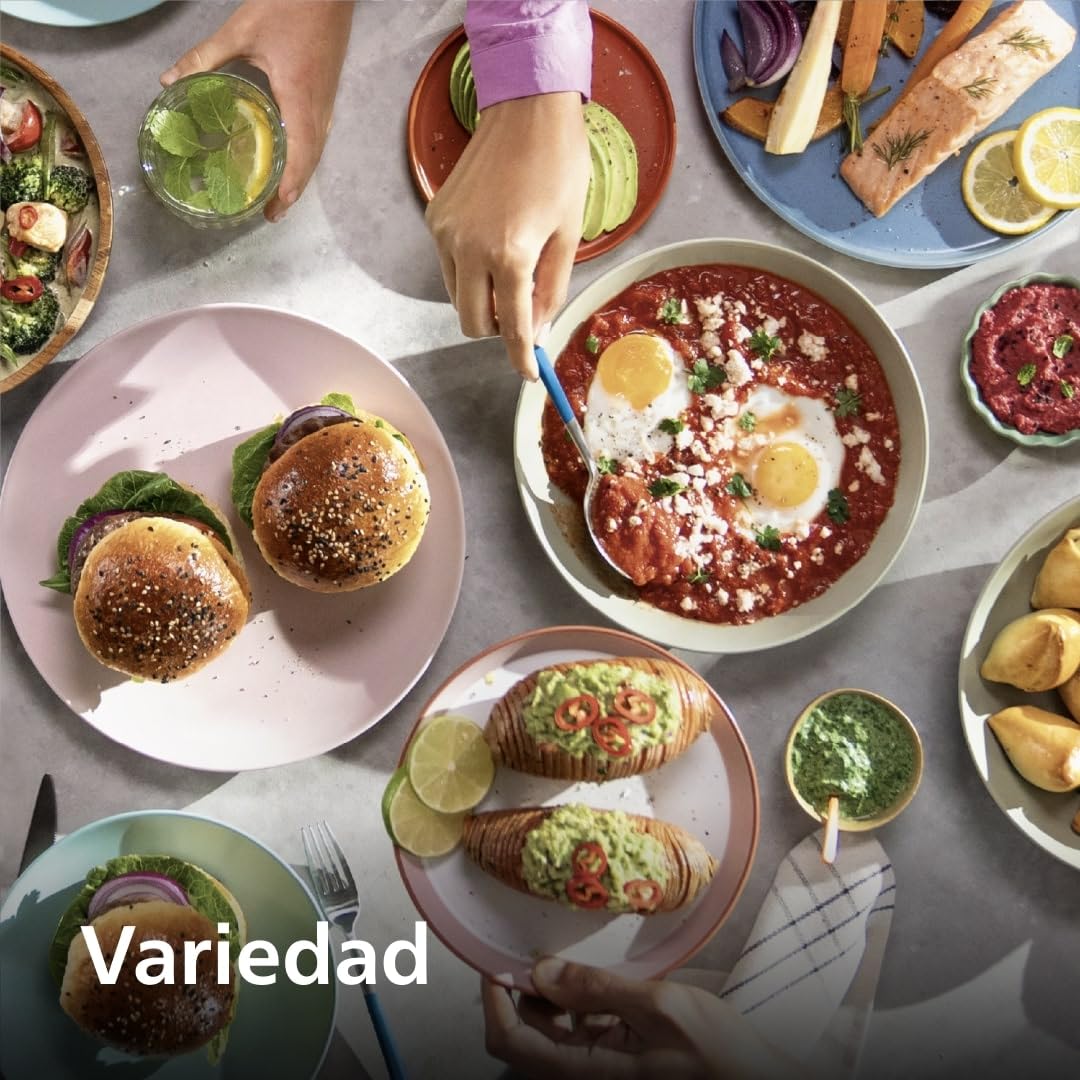 Philips Airfryer Serie 3000 4.2L, Ventana de cocción, 16 en 1 Airfryer, Tecnología RapidAir Plus, Eliminación de grasa, HomeID Recipe App, Fácil de limpiar (NA320/00)