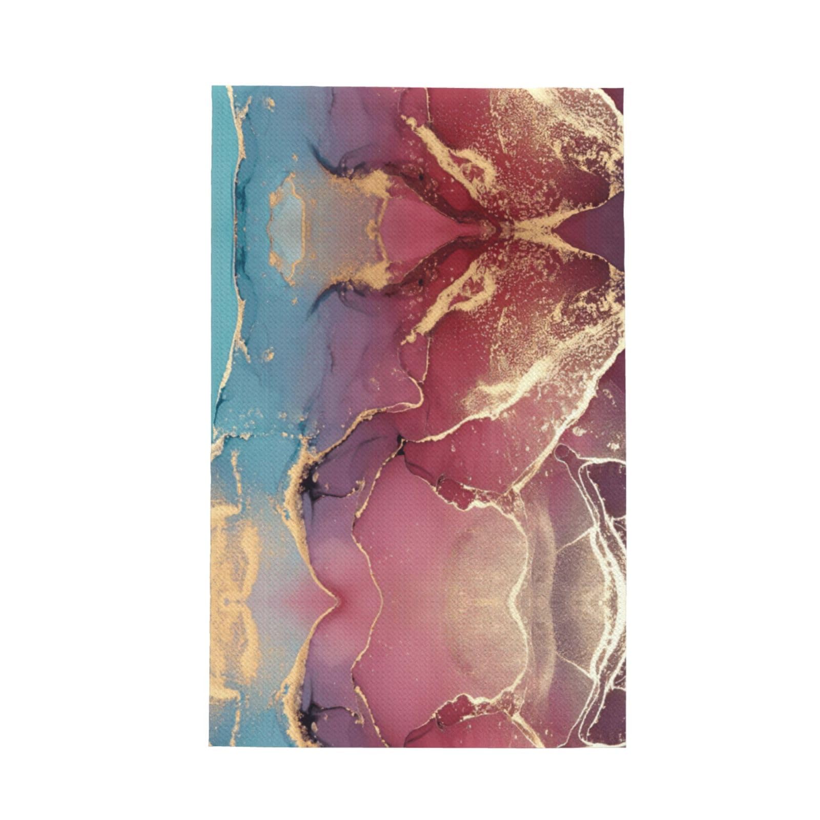 Xxahnbm Black Marble Texture Print Waffle Kitchen Towel,Absorbent Hand Towel