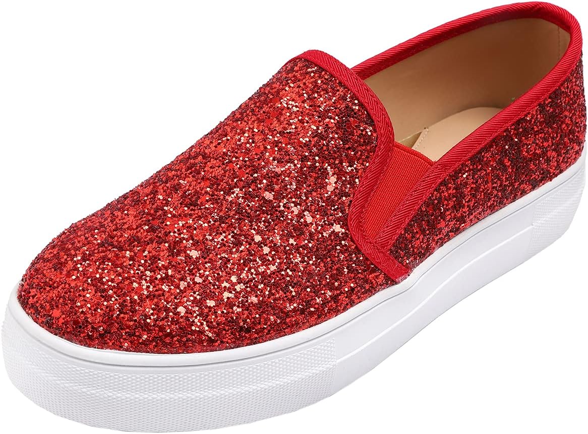 FEVERSOLE Women's Fashion Slip On Sneaker Casual Platform Loafers - Image 2