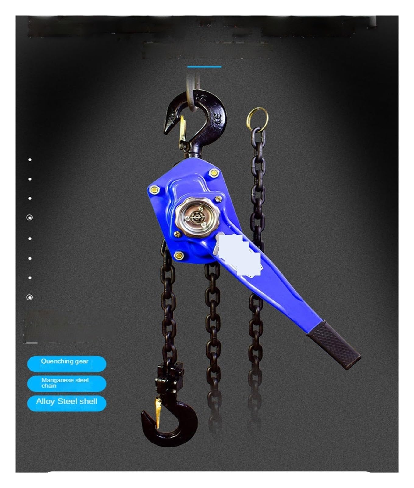 Motoraufzug, Hebelzug, 0,75/1T 1,5M Spanner Handzug Kleiner Hebekettenspanner Hebehebel Kettenzug Hebehandbuch(0.75T 1.5M)
