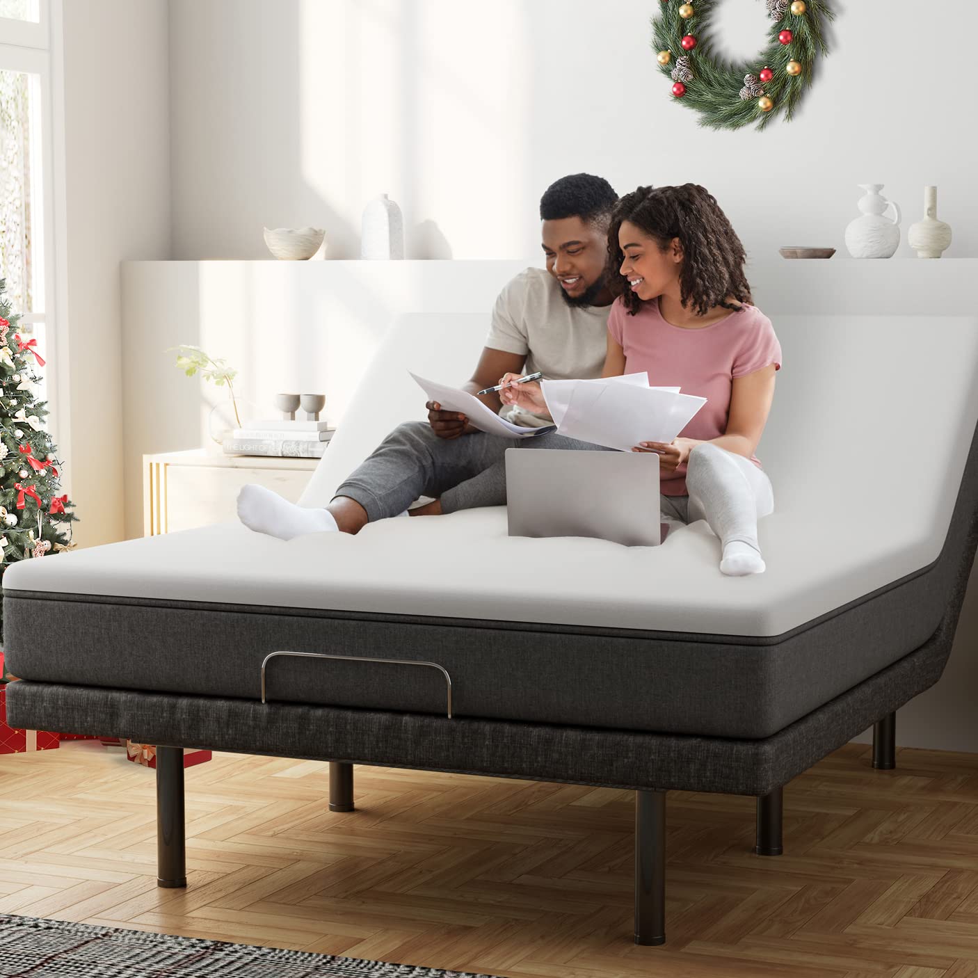 Buy Furgle Full Adjustable Bed Base Frame Ergonomic Adjustable Bed Base Double Motor Bed Frame