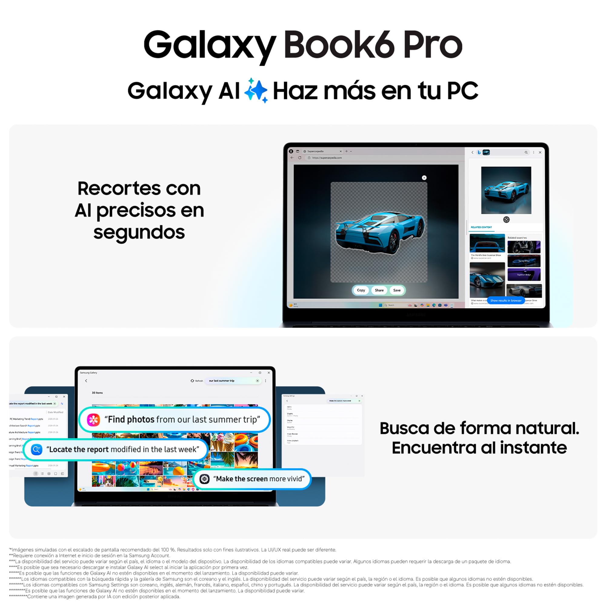 Samsung Portátil Galaxy Book6 Pro, Copilot+ PC, Intel Core Ultra 7-356H, 16GB, 512GB SSD, 16", W11
