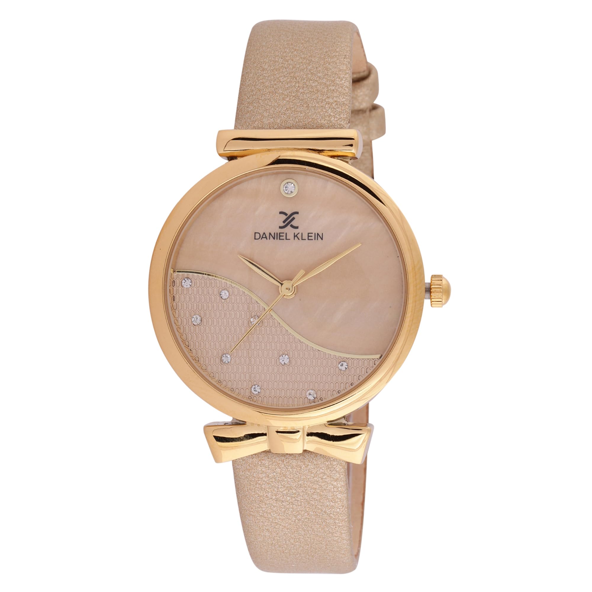 Beige Minimal Strap with Bow Shape Lug Women Premium Watch - DK.1.14022-6 (B0DH7RLXLJ) Amazon Price History, Amazon Price Tracker