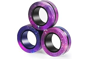 3-Piece Magnetic Fidget Rings for Stress Relief and Anxiety