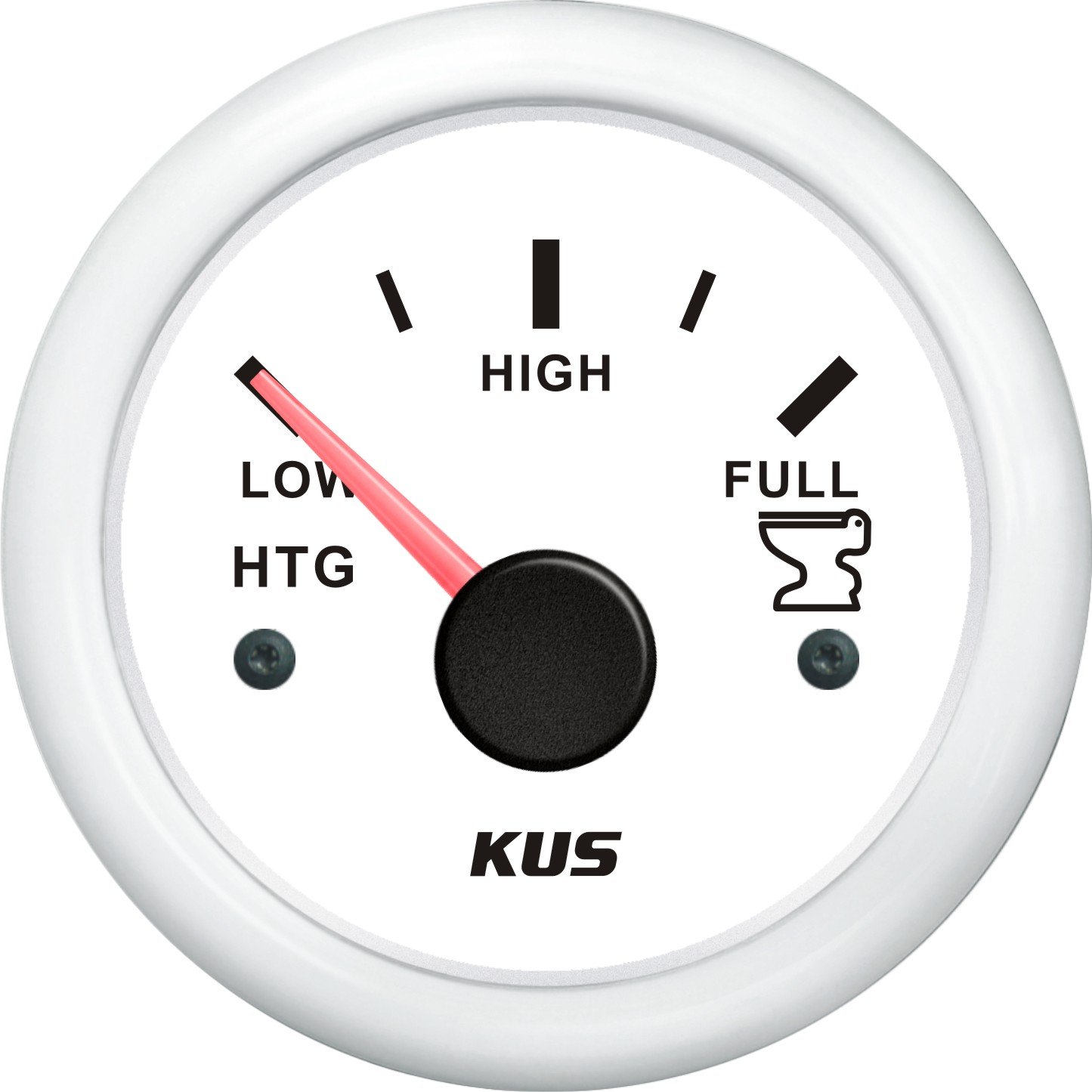 KUS CPGR-BB, 240-33 Ohm, Electric Holding Tank Level Gauge, 12V / 24V, 2" (52mm) with Backlight