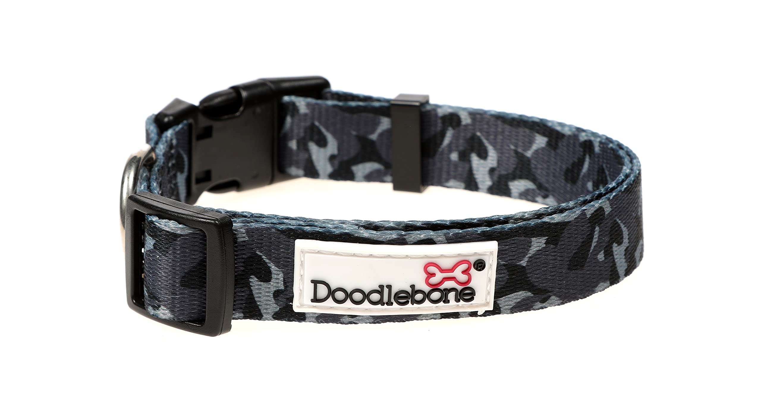 Doodlebone Originals Collar de perro con patrón (Smokey Camo, 3 - 6)