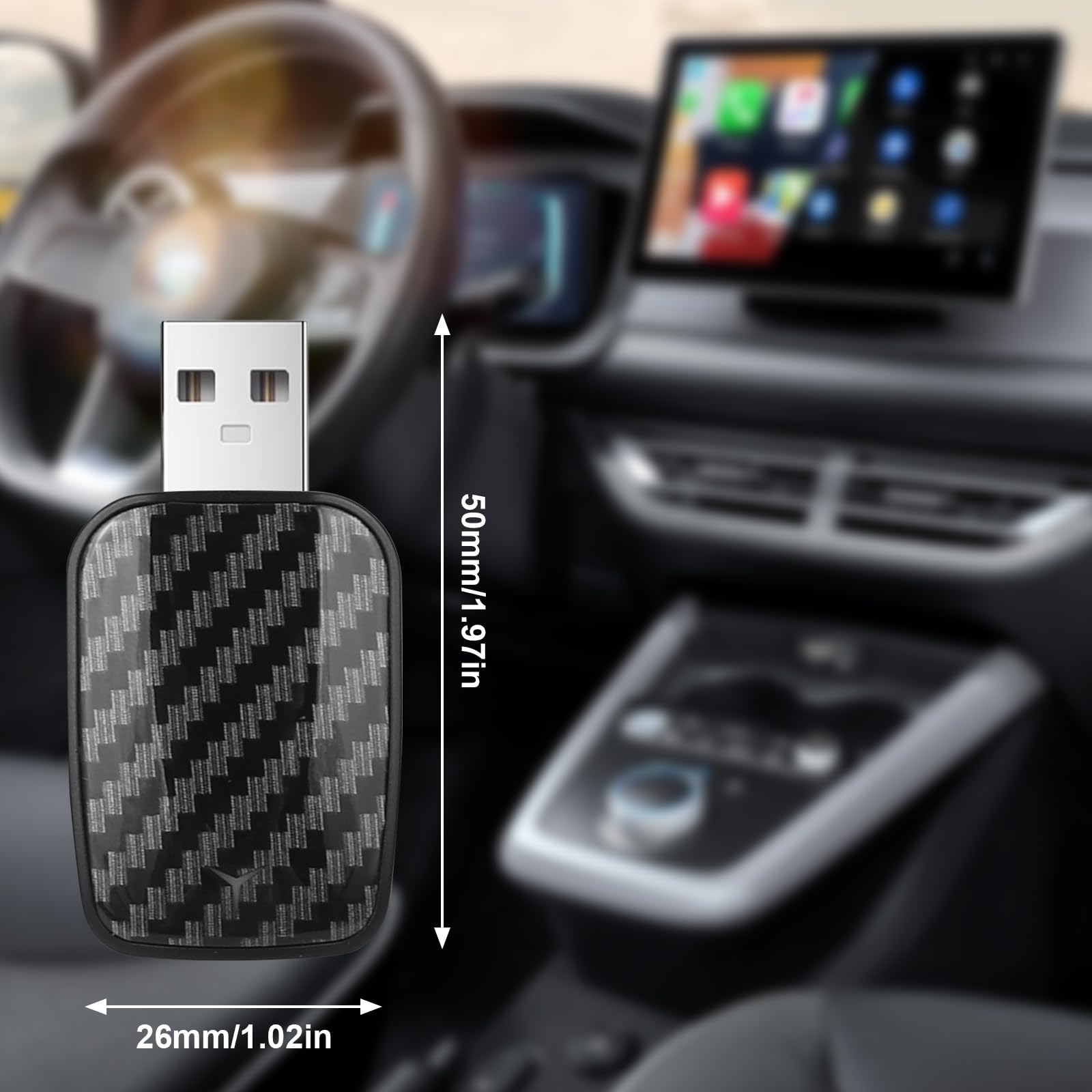 GuKKK Adattatore Carplay Wireless, Adattatore Wireless 2 in 1 per Android Auto e CarPlay, Converti Android Auto Cablato in Wireless, Adatto per Auto con AA e Carplay, 5GHz WiFi USB C/A, Plug & Play