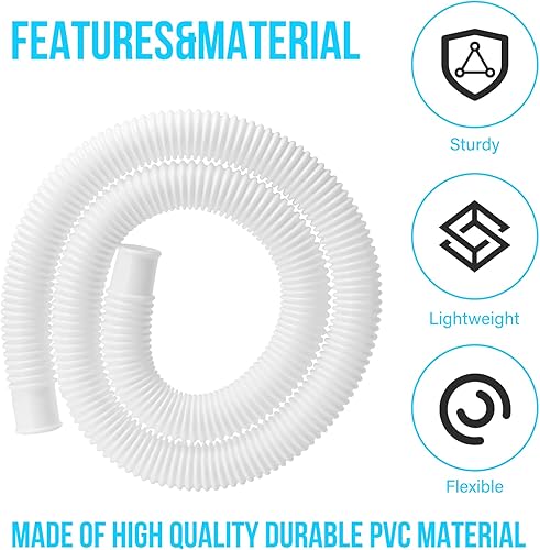 Miniatura 5 de Manguera de bomba de piscina para piscinas sobre el suelo, paquete de 2 accesorios de manguera de filtro de piscina de 1.25 pulgadas de diámetro,