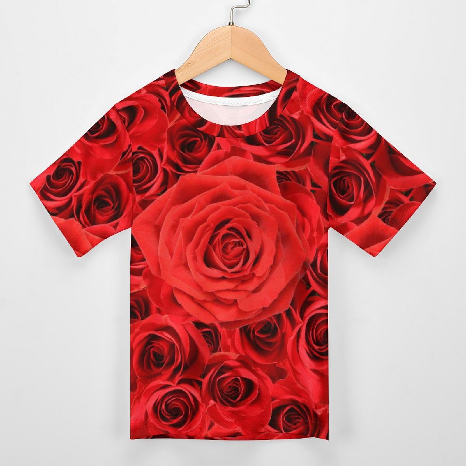 Amazon.co.jp: キッズ Tシャツ 赤いバラ 薔薇 花柄 子供服 半袖Tシャツ