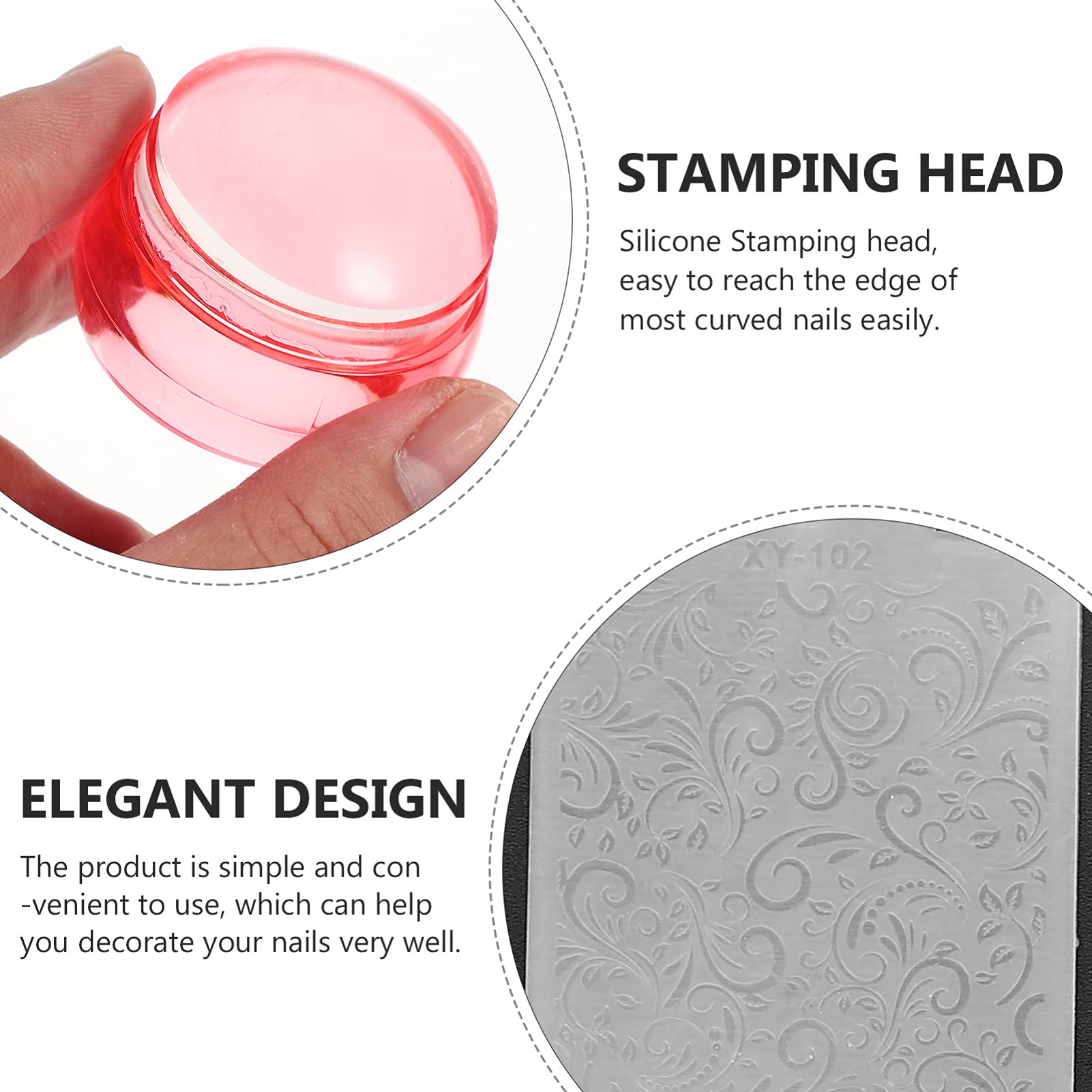 FRCOLOR 9sets Stamping Per Nail Art Stamper Silicone Piastre Per Unghie Per Manicure Design e Facile Usare Per Decorazioni e