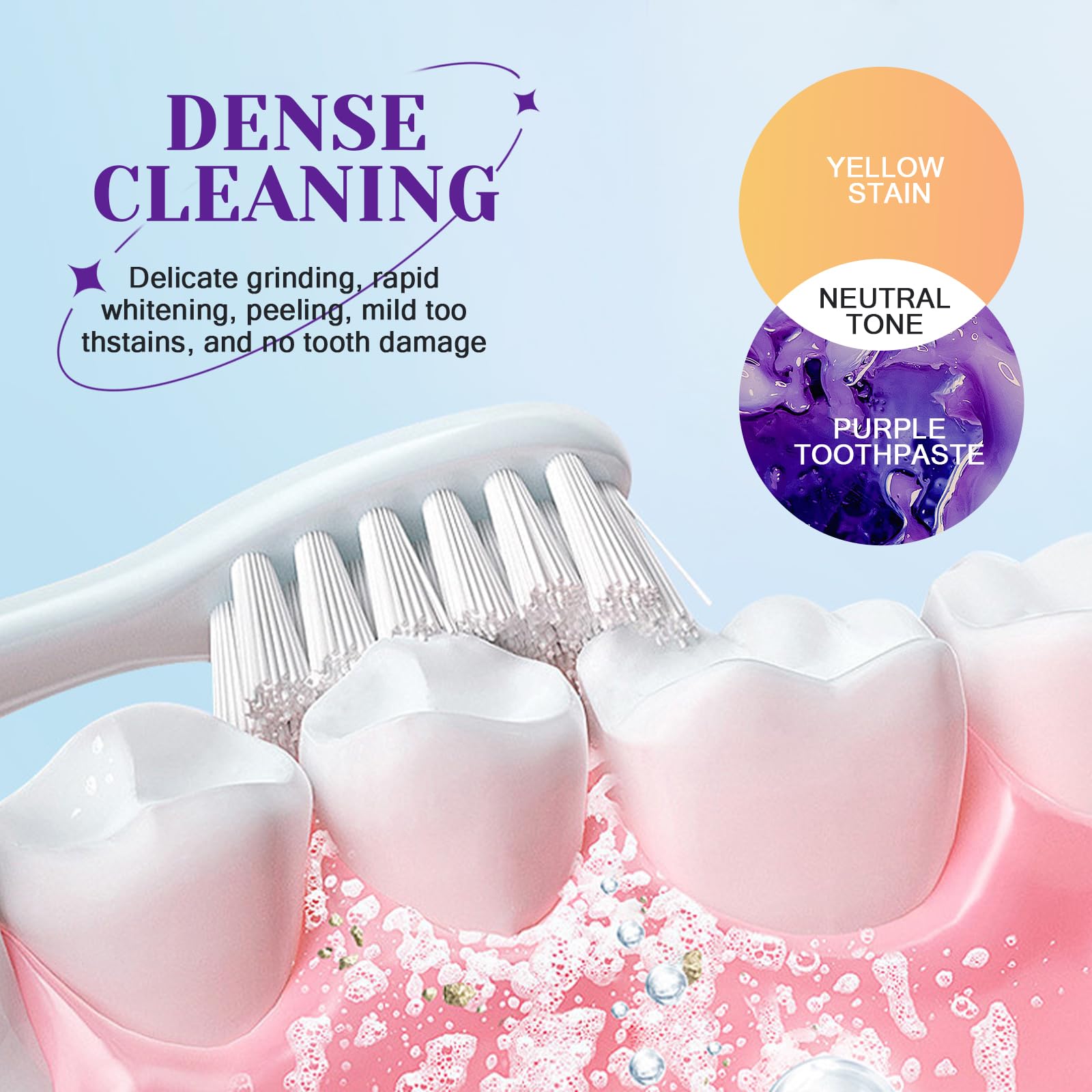 Polvere Sbiancante Denti 50g,Sbiancamento Dentale Professionale a Casa,Elimina Macchie da Caffè/Thè/Fumo, Per Denti Sensibili