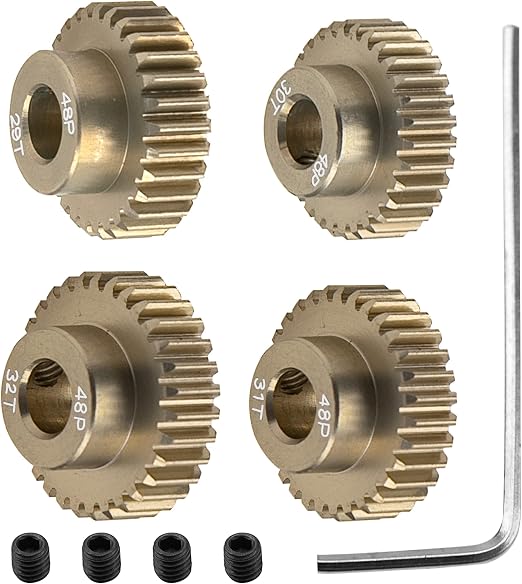 Pignone In Acciaio Temprato 31 Denti Modulo 1 - Foro 5mm Per TRAXXAS, ARRMA, HPI