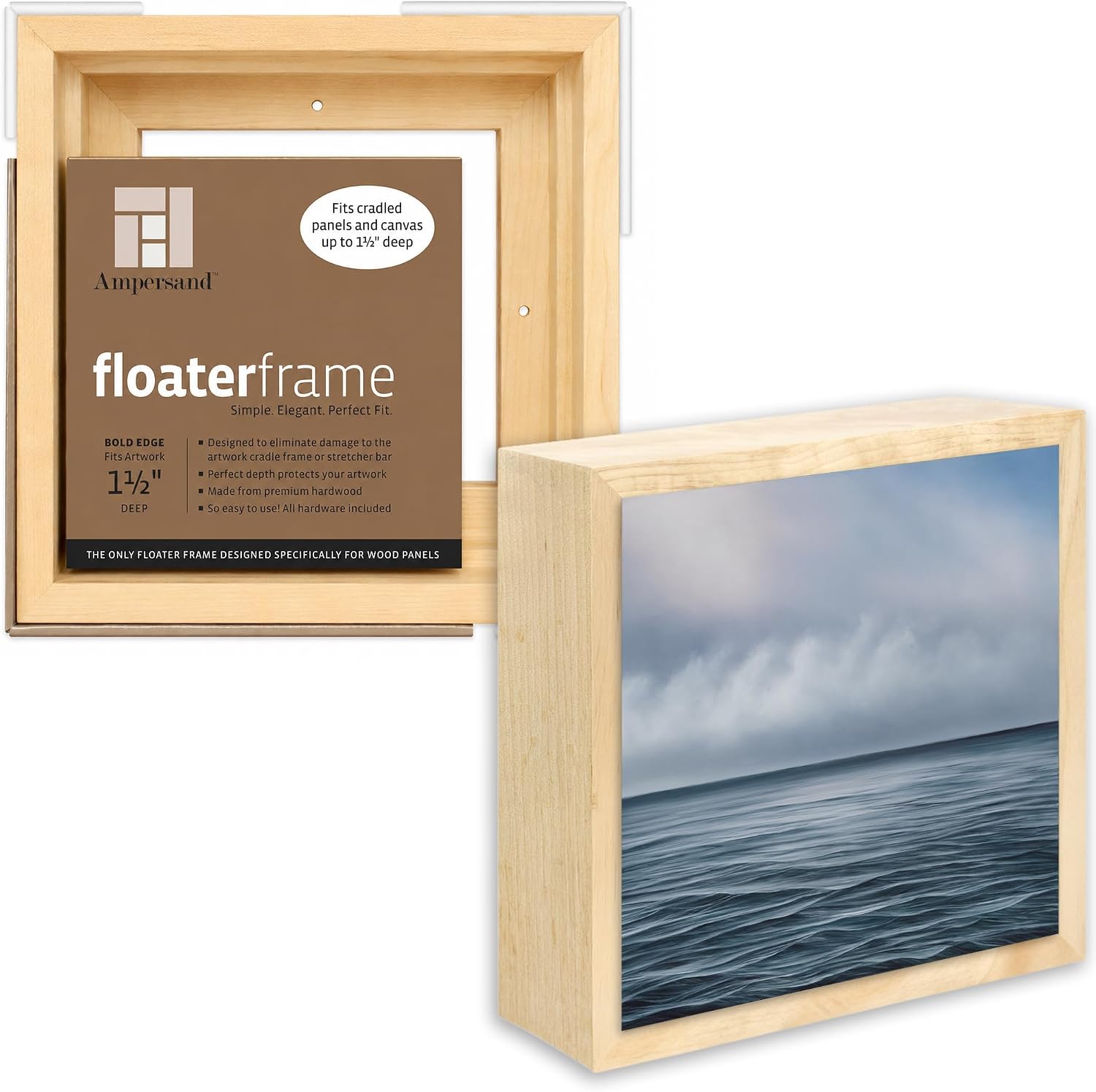 Ampersand Float Frame 1.5In Bold 6X6 Maple