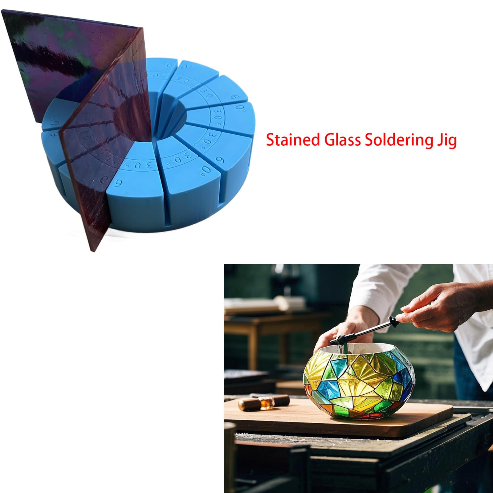 Stained Glass Supplies,Stained Glass Tools,3D Stained Glass Soldering Jig,3D Layout Jig for Stained Glass Projects