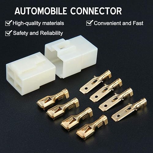 Miniatura 10 de 20 juegos de conectores de 2 pines de 0.248in impermeables para cables eléctricos de automoción, conectores macho y hembra, kits de conectores de