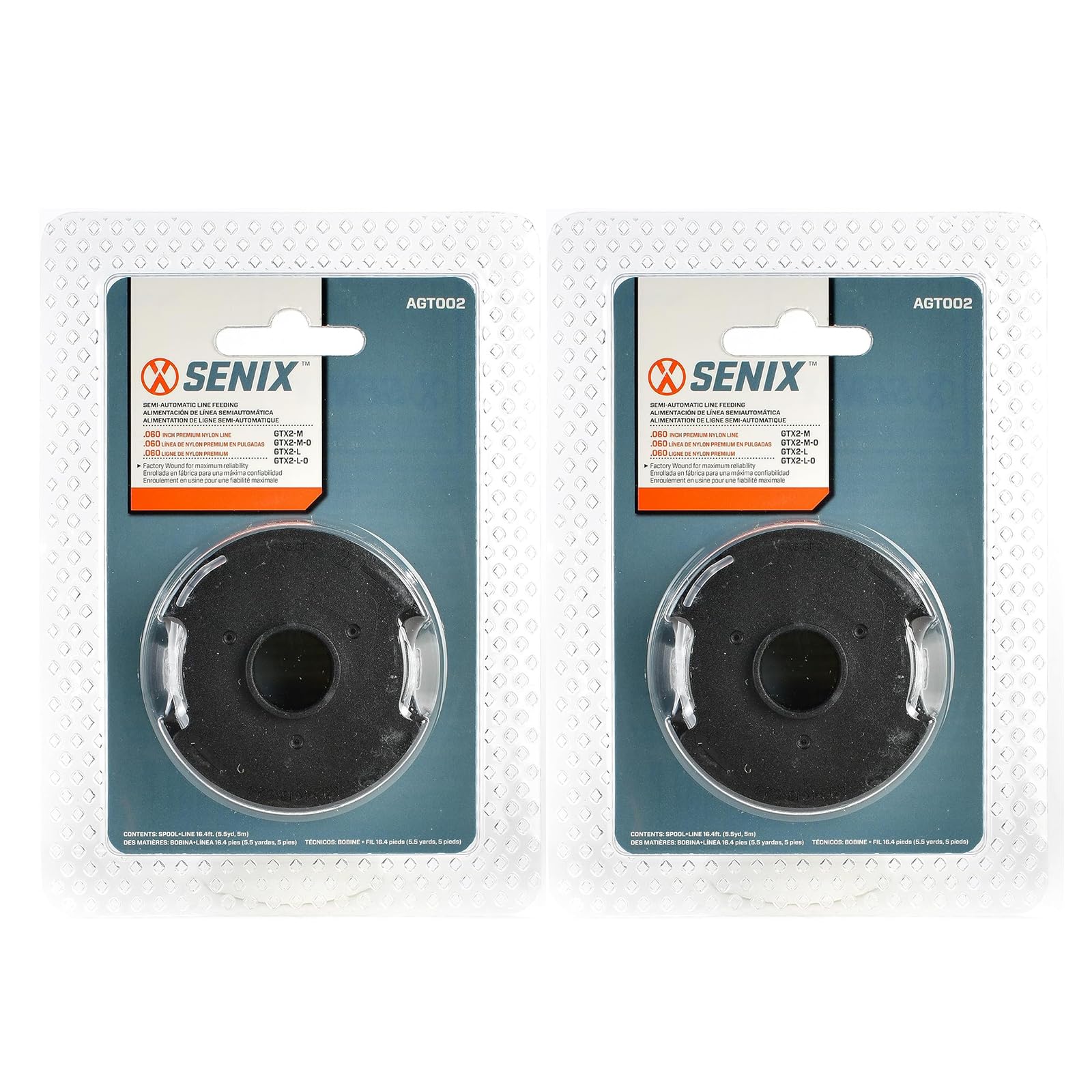 Amazon.com : SENIX [2PCS] AGT002 16.4 FT Spooled Trimmer Line