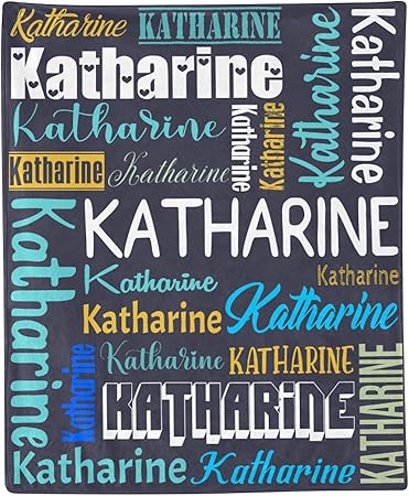 Personalized Blanket for Kids Adults Personalized Name Blanket Custom Blanket with Name Personalized Gifts for Christmas Birthday Valentines Day Mothers Fathers Day (Dark Gray&Colorful, 60"x80")