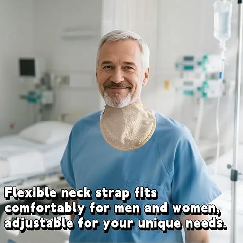 Miniatura 7 de Funda de traqueotomía para adultos, protector de estoma de cuello transpirable, protector de estoma de traqueotomía de algodón suave para polvo,