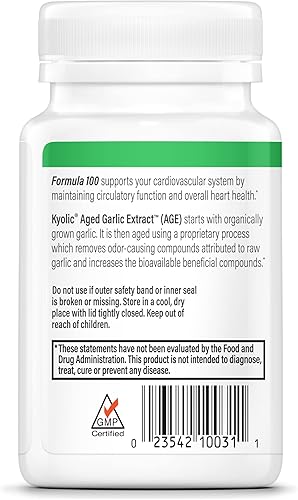 Miniatura 10 de Cápsulas con extractos de ajo añejado Kyolic fórmula 100 original cardiovascular 1542380 Value Not Found 1 1