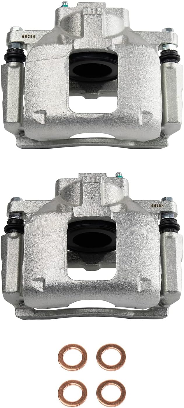 TRQ Front Brake Caliper Set Compatible with 2009-2013 Dodge Journey