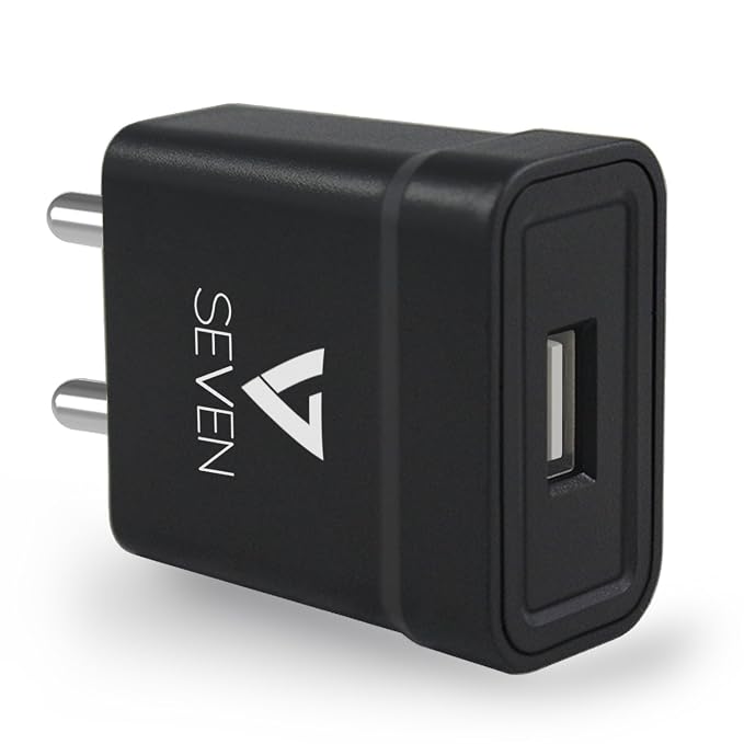 V7 5V 2.1A USB Wall Charger Adapter Fast Charging for Android and iOS Devices (Black)