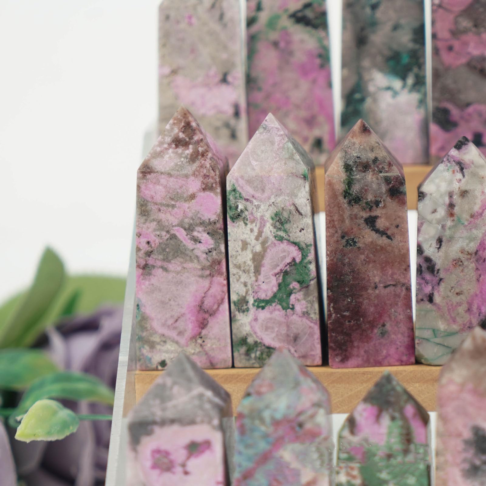 Espécimen mineral pilar cristal de calcita de cobalto rosa natural 80-120G | Cristales en bruto, adorno de escritorio, decoración, bricolaje, decoración de la oficina en el hogar,regalos meditación
