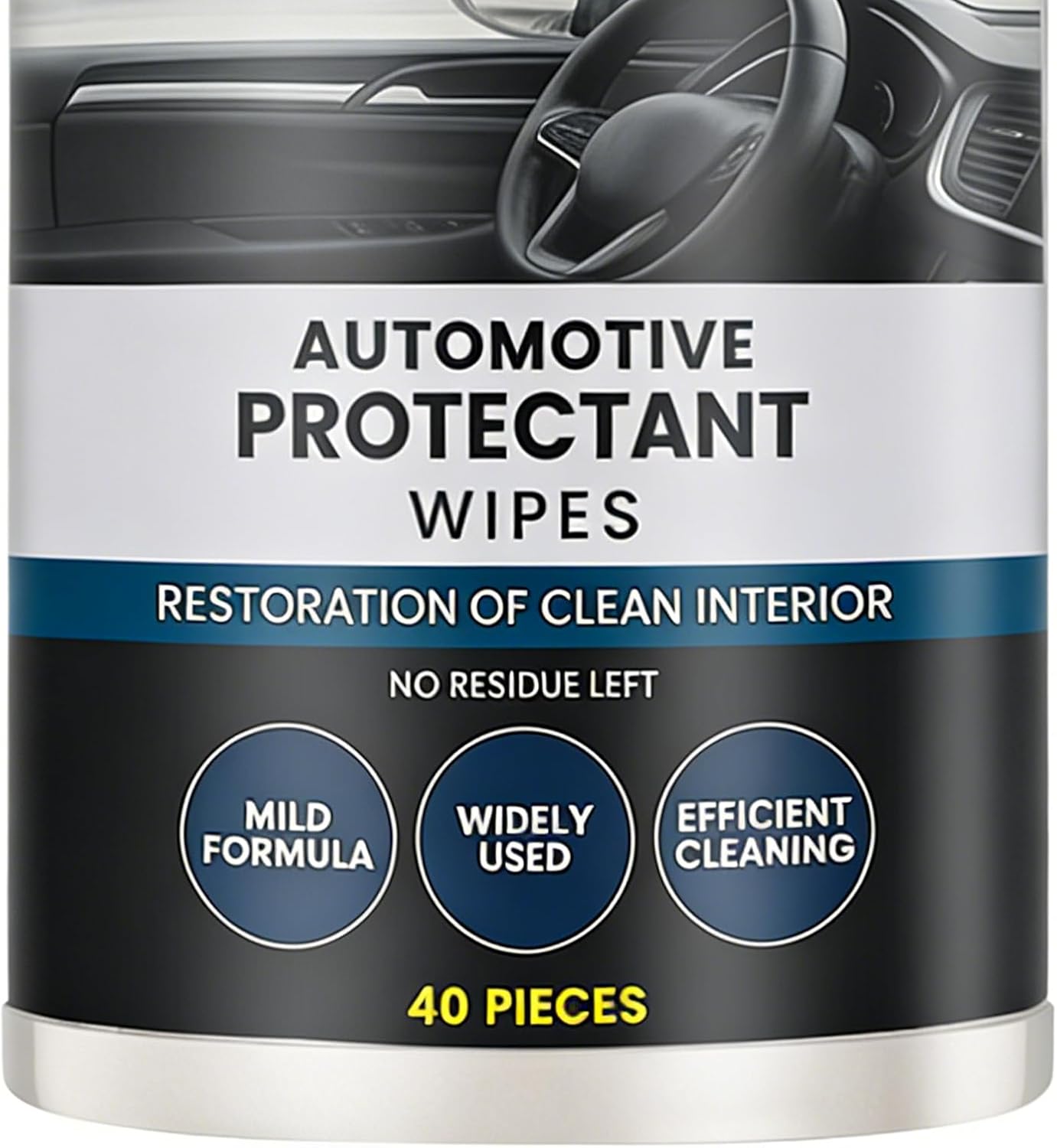 Car Wipes,40 Counts Quick Cleaning Supplies | Car Leather Cleaner,for Maintenance Care Washing Tire Paint Vehicle Truck Garage Home Underseat Roof Ceiling Board