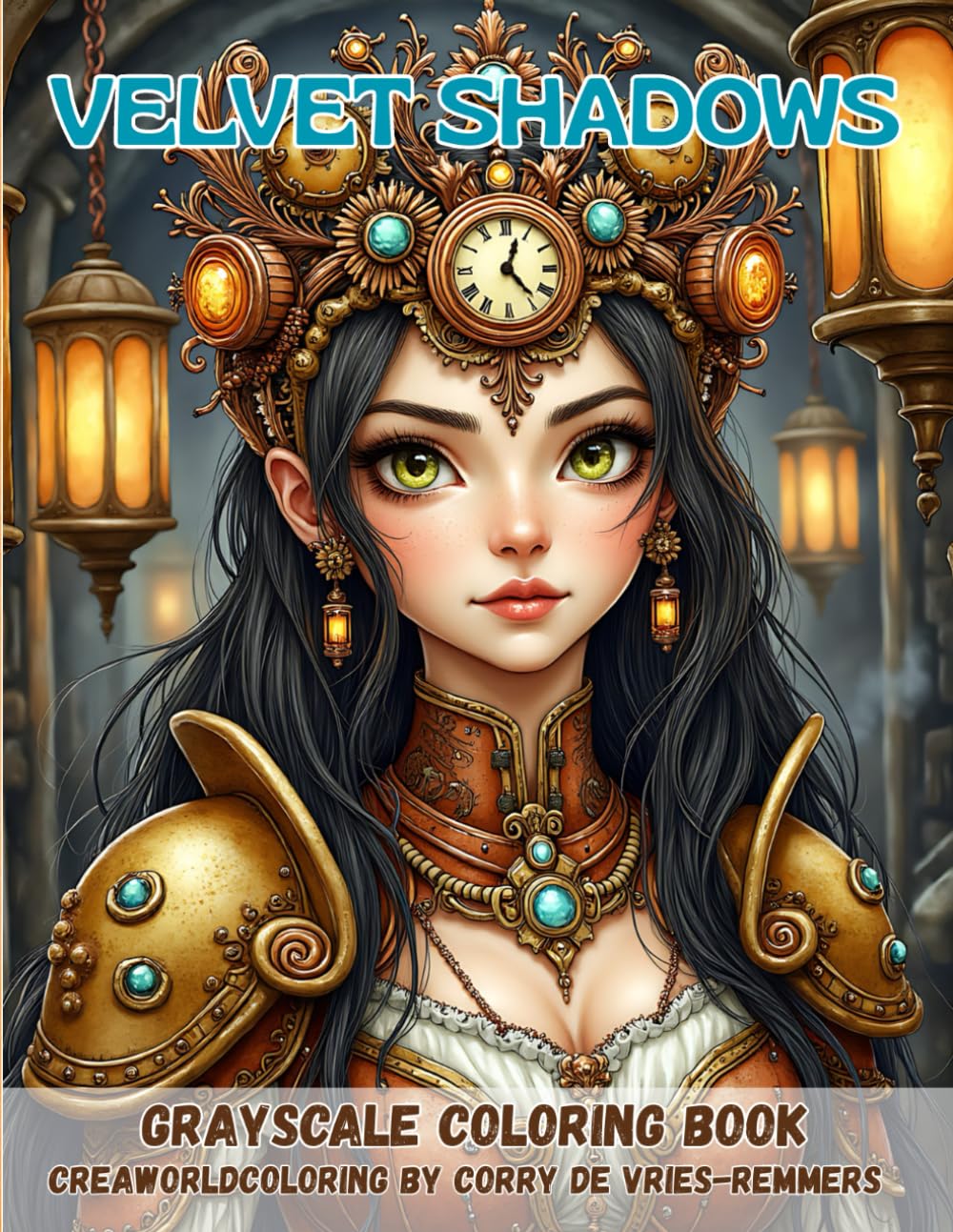 Velvet Shadows: grayscale coloring book for adults