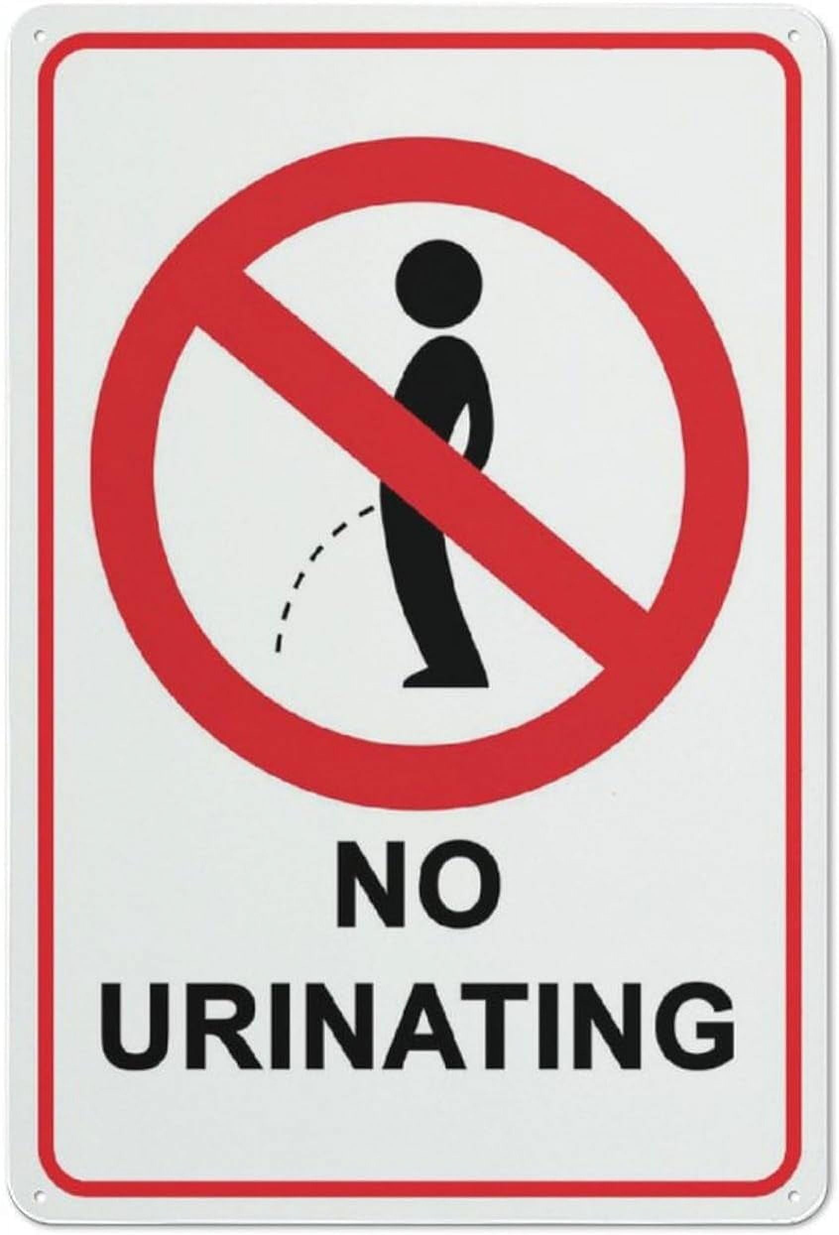(2-Pack) Metal Tin Sign No Urinating Sign 12X8 Inch Uv Ink Printed For House And Business